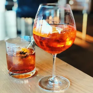 Aperol spritz and ab old fashion