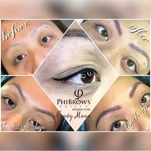 Eyeliners with Wings and 3D Microblading