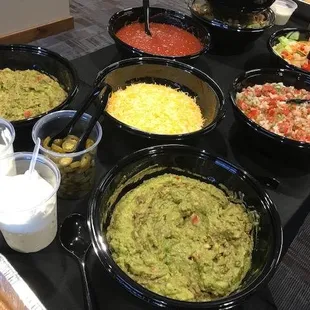 a variety of mexican food
