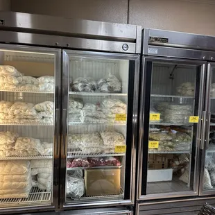 Inside - freezer / to go items/ lots of dumplings