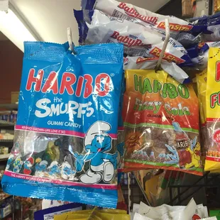 Fizzy cola and the smurfs gummies!!