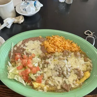 Chile verde omelette