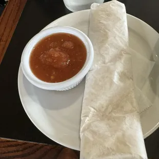 Tortillas came with chile verde omelette