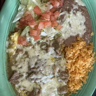 Chile verde omelette gross