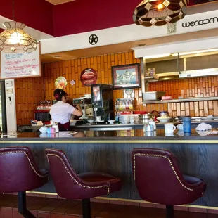 My view of the cafe counter