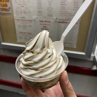 Coffee Flavor Burst Vanilla Soft Serve