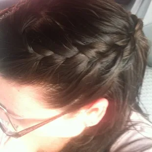 I got some pretty braids instead of a blow out after my trim.