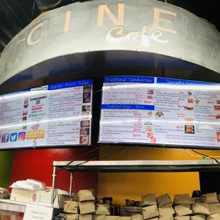 Inside at the deli counter