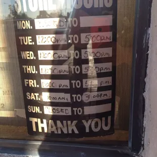 Store hours
