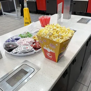 Large Popcorn and butter dispenser