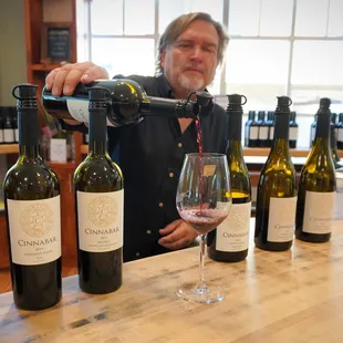 Our owner, Ron, pours from a fantastic selection during our Library Wine event.