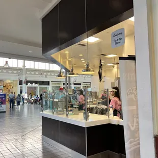 the inside of a restaurant