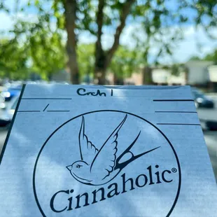 a close up of a sign