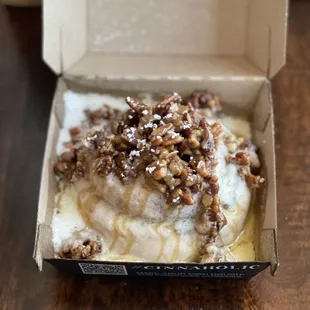 a box of food on a table