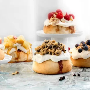 food, donuts, dough desserts