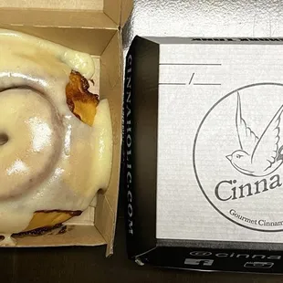 Actual roll with cake batter icing!