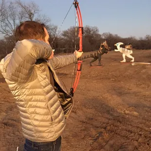 Shooting at dinosaurs!