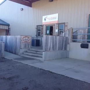 the entrance to the facility