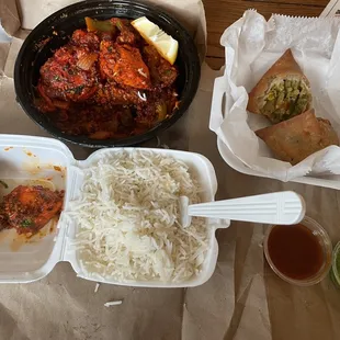 82. Mixed Tandoori, 1. Vegetable Samosa