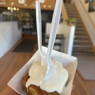 Cinnamon roll $5 on Tuesdays