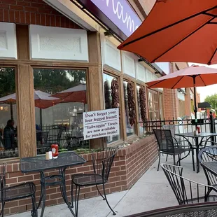 Dog-friendly patio . . . Oh, yeah! :)