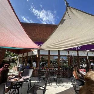 Patio seating.