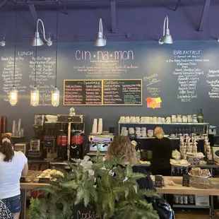 Cinnamon Sugar &amp; Spice Cafe.  The menu board.