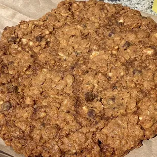 a close up of a cookie