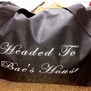 Duffel with custom Meme