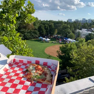 Margherita pizza as seen from my roof