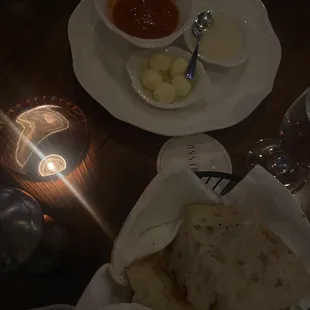 complementary bread butter n parm