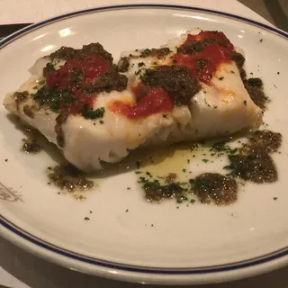 Poached Chilean Seabass "alla Carlina"