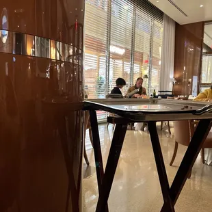 We sat next to trays for Dirty dishes- that was disgusting