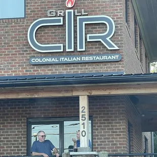 the front of the restaurant