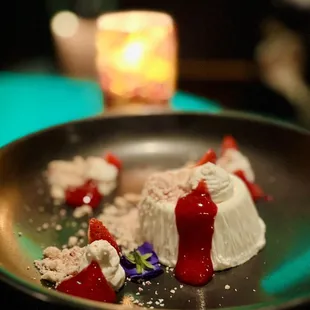 Yuzu Raspberry Panna Cotta