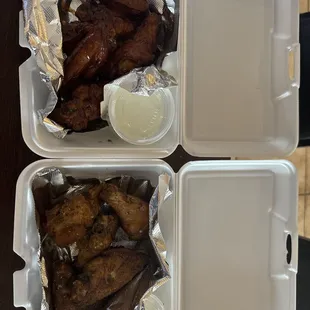 Lemon pepper and bbq wings