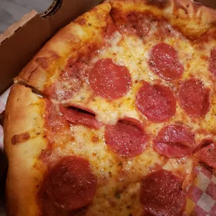 Pepperoni pizza.