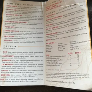Menu as of Oct &apos;24