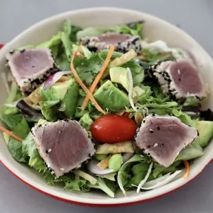 New Sesame Crusted Tuna Salad is light yet refreshing! One of the few items I would order again MINUS THE AHI! Sinew yuck!!