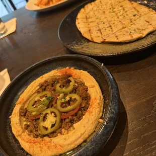 Hummus and naan
