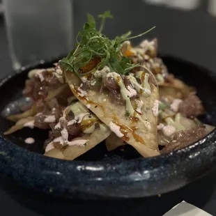 a bowl of food