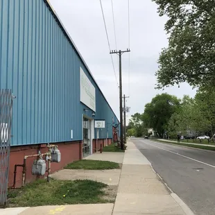 Along the outside