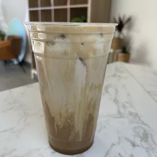 a cup of iced coffee