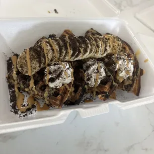 Peanut butter waffles!