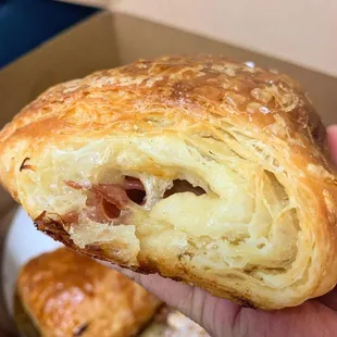 Ham and gruyère croissant