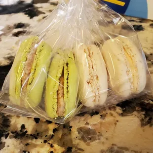 The apple butter buttercream on the left and the cashew lime Sriracha on the right.