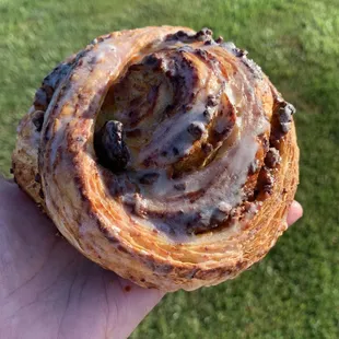 Cherry and pistachio croissant