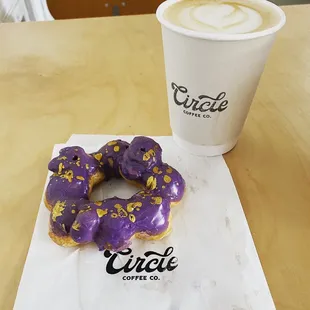GF donut &amp; salted caramel latte