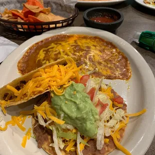 a plate of mexican food
