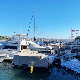 a boat docked at a dock